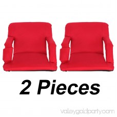 Zeny 2 Pieces Wide Stadium Seats Chairs for Bleachers Benches - 5 Reclining Positions